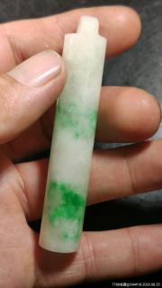清代翡翠老翎管