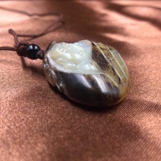 和田玉(白玉油库料)独籽挂件